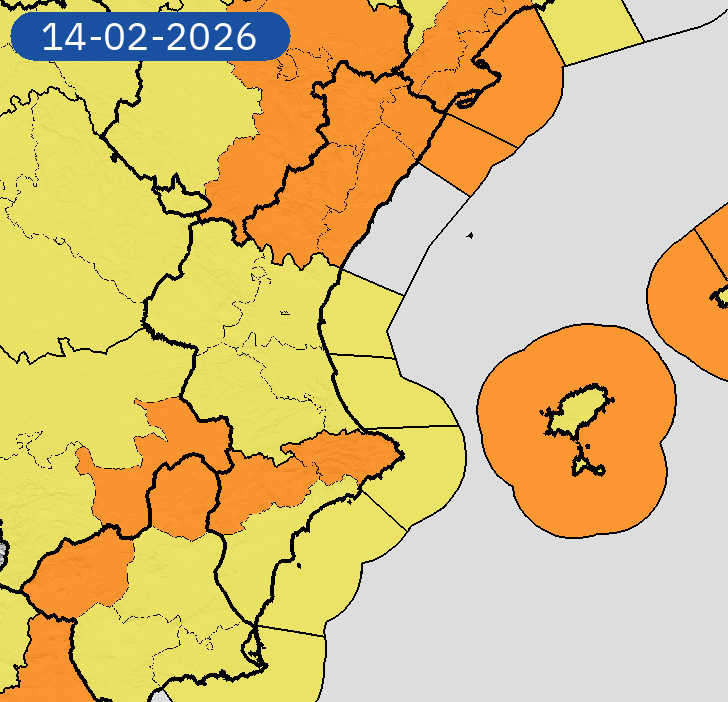 13/02 00:07 AVISOS HOY Y MAÑANA | Comunitat Valenciana: costeros y vientos. Nivel máximo de aviso: naranja.
Actualizaciones en aemet.es/es/eltiempo/pr…