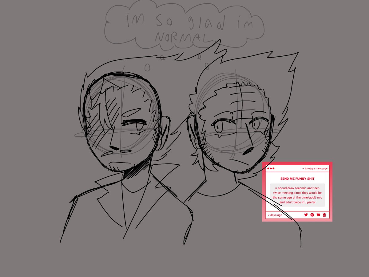 tomjoyy_'s tweet photo. "u shoud draw teenmic and teen twice meeting since they would be the same age at the time/adult mic and adult twice if u prefer" -> lowkey never thought about this … https://t.co/biG05J9ZT3 https://t.co/y0DXqXM5aT