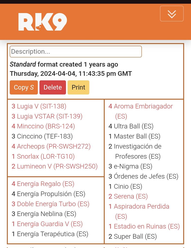 Subida la decklist ya, vamos confiados al torneo
<a href="/IslaRemolinoTCG/">Islas Remolino TCG</a>