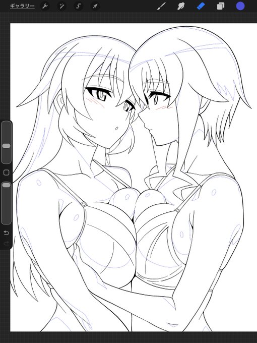 線画に影線足したヤツ。

ここまでくれば安心。
出勤前には間に合いそう。
塗ります。 