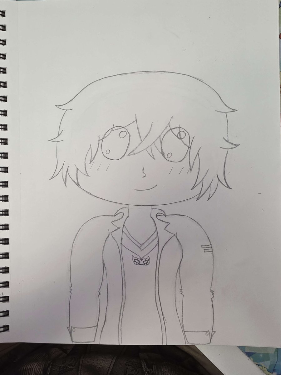 One of my lasted drawings I did for one of my good friends <a href="/Eraz250/">Eraz/Erazmus</a>! Him and his love of persona and his trench coat, so i made him in a trench coat with a joker inspired necklace. I hope you all in enjoy this cutie face! 💚🖤👉👈😳