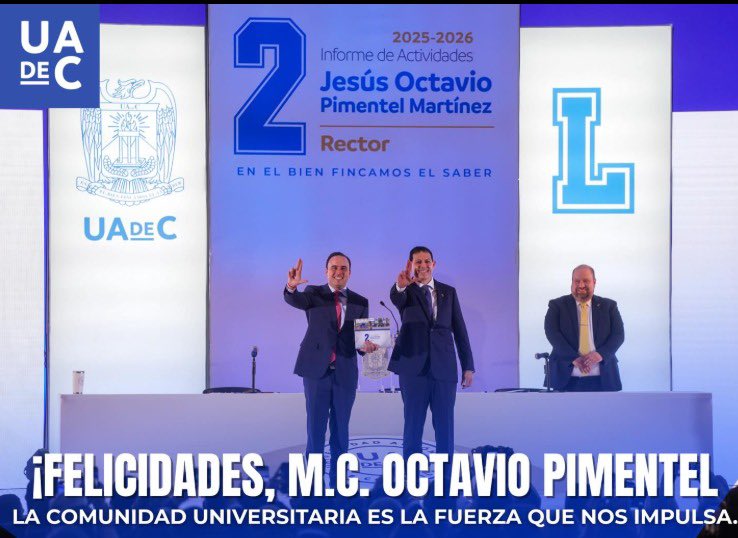PauHdezVds's tweet photo. La educación de miles de jóvenes fue prioridad, aun sin recursos federales. Reconocimiento al liderazgo de Octavio Pimentel Martínez. #SegundoInformeUAdeC #ConLDeLobos https://t.co/ccCODEe4p4