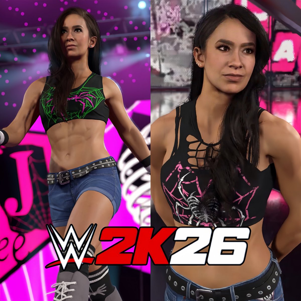 AJ LEE IN #WWE2K26 🕷