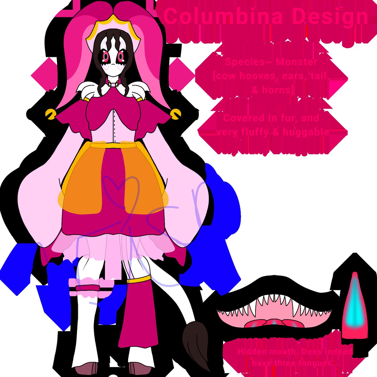 Columbina design that I came up with
#TFC_Columbina #thefreakcircuscolumbina #TheFreakCircus_OC