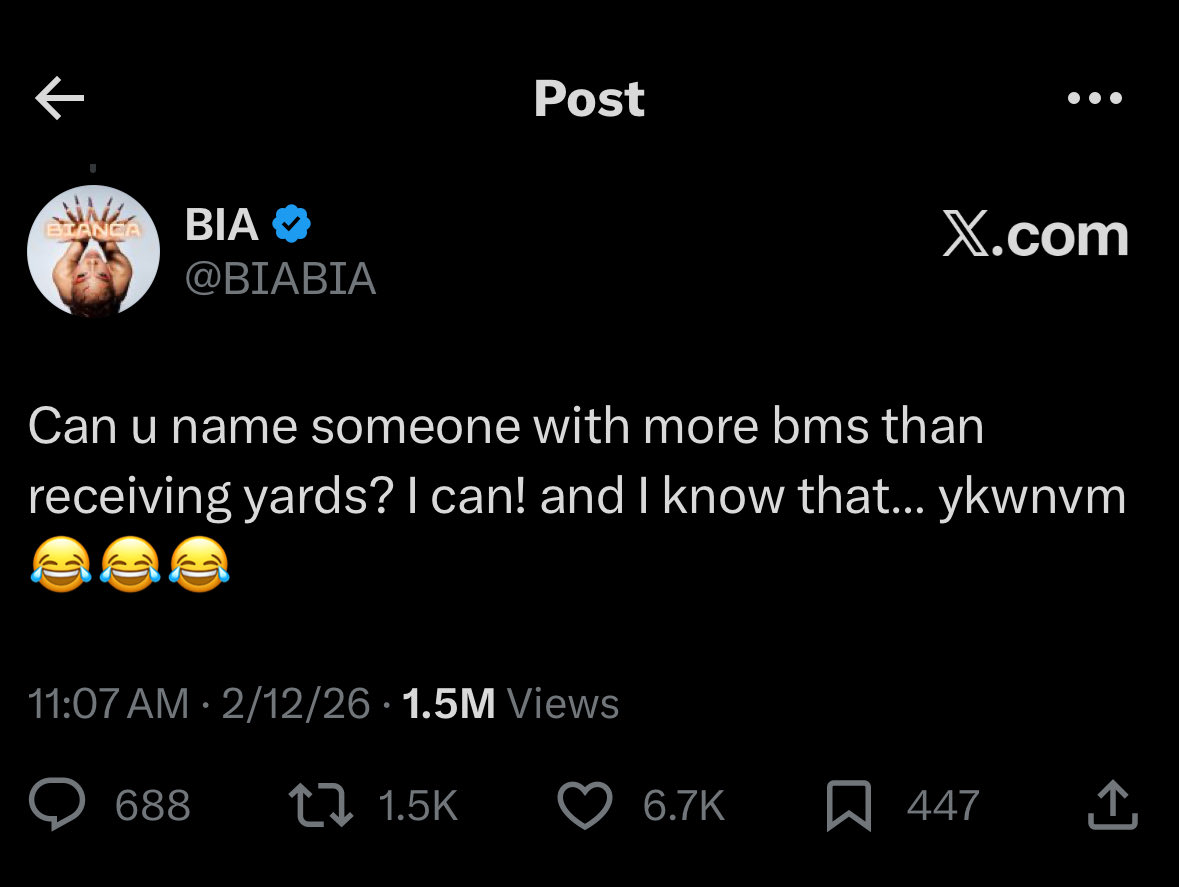 Is BIA gonna hop online and cry every time Cardi performs that song? We still can’t name 5 songs