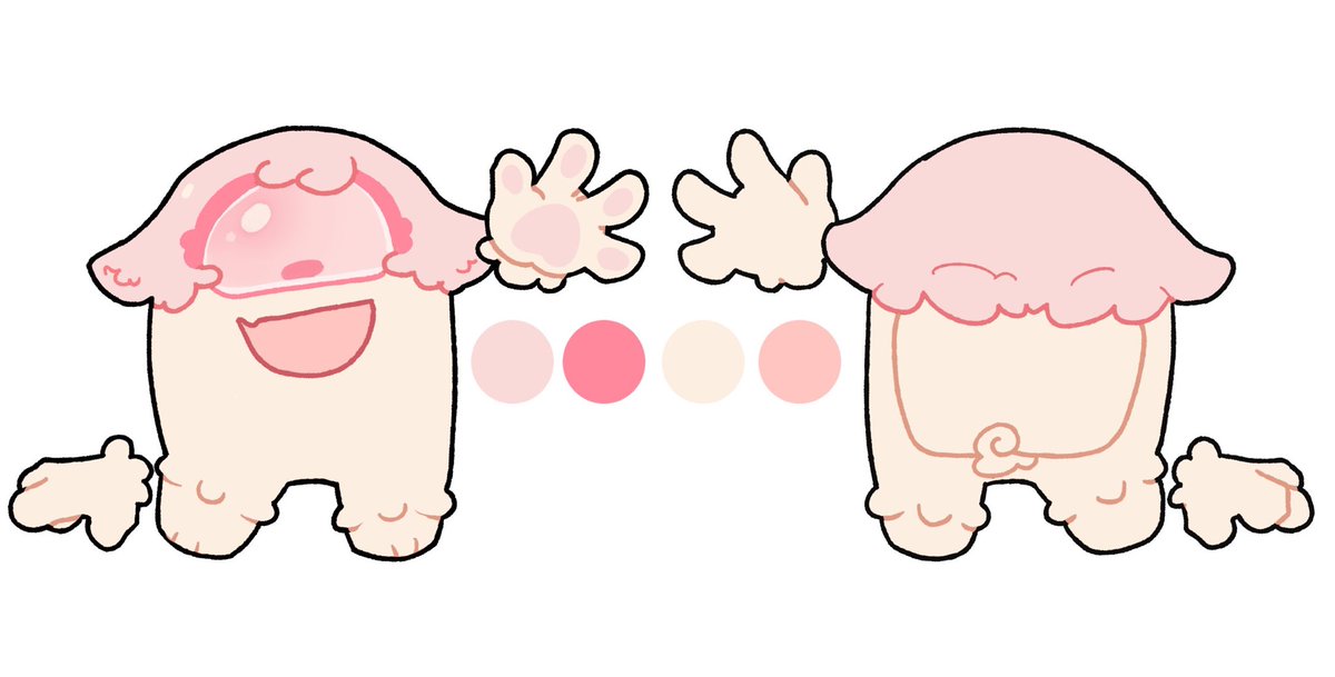 cuwupi's tweet photo. It's been a long time since then, and now I've done a big redesign of her, I've been really thinking about it for a long time, but I wasn't sure. Her redesign is nothing like her first design at all, but those floppy ears look like her bandana on her head :D 
#AmongUs #AmongUsOC https://t.co/gxj0v6xdiz