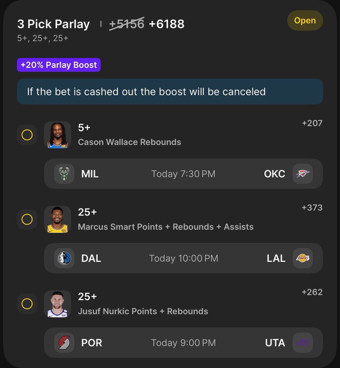 EatsVIP's tweet image. 2/12 NBA Parlay:

+6188🧨

right before the weekend🫰