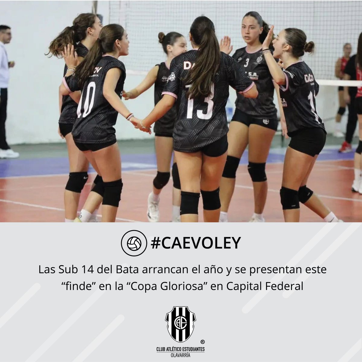 #CAEVOLEY 🏐 Las Sub 14 del Bata ponen primera y viajan a Capital Federal

Nota completa: caeolavarria.com.ar/index.php/2026…