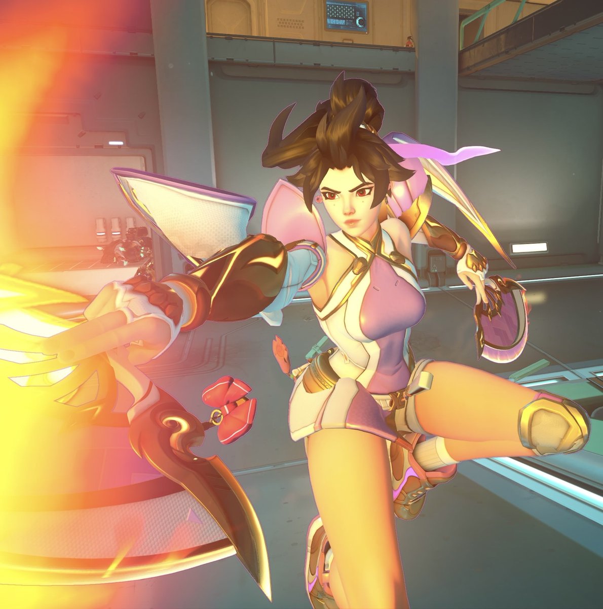 TimelyAnran's tweet photo. Obsessed with this Lavender recolor at the moment😍

#Overwatch #Anran #overwatchseason1 https://t.co/TC7ITaiEoD