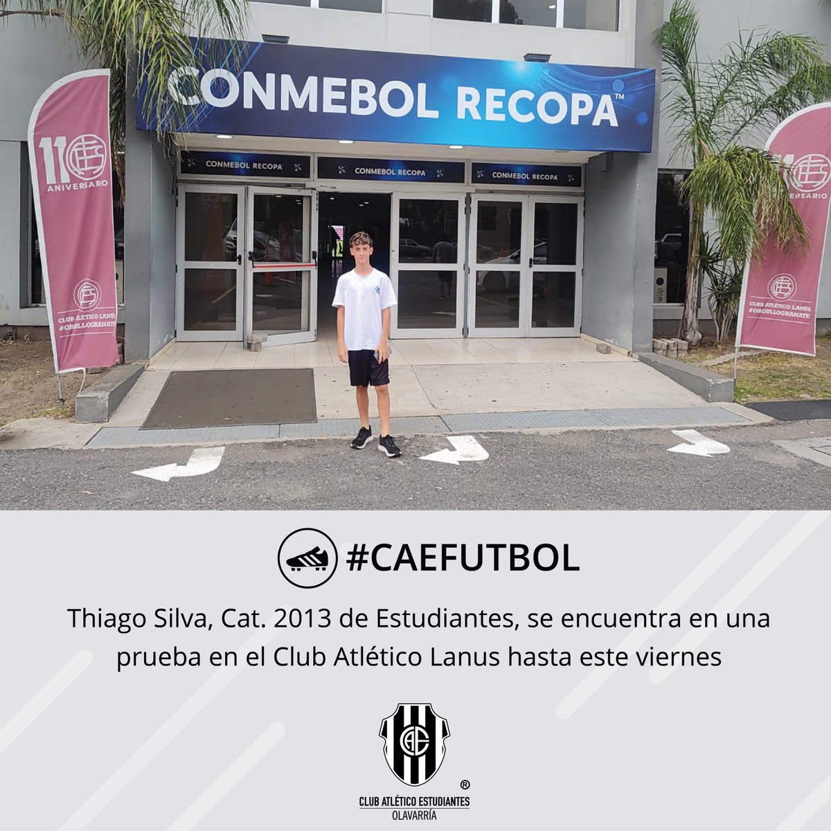 #CAEFUTBOL ⚽Thiago Silva, Categoría 2013 de Estudiantes, se encuentra en una prueba en Lanús

Nota completa: caeolavarria.com.ar/index.php/2026…