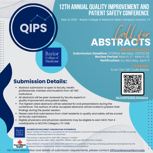 BCMCME's tweet photo. 🚀 Now Accepting Abstracts!
We’re thrilled to announce the Call for Abstracts for the upcoming Quality Improvement & Patient Safety Conference!

If you’re passionate about improving care, advancing safety, and driving measurable impact in healthcare, this is your moment to shine. 🌟
💡 Share your innovation.
📈 Showcase your results.
🤝 Inspire change.

Submit your abstract today:👉 https://t.co/KzOHJHQQYY
Let’s elevate healthcare—one project at a time. 🔬✨