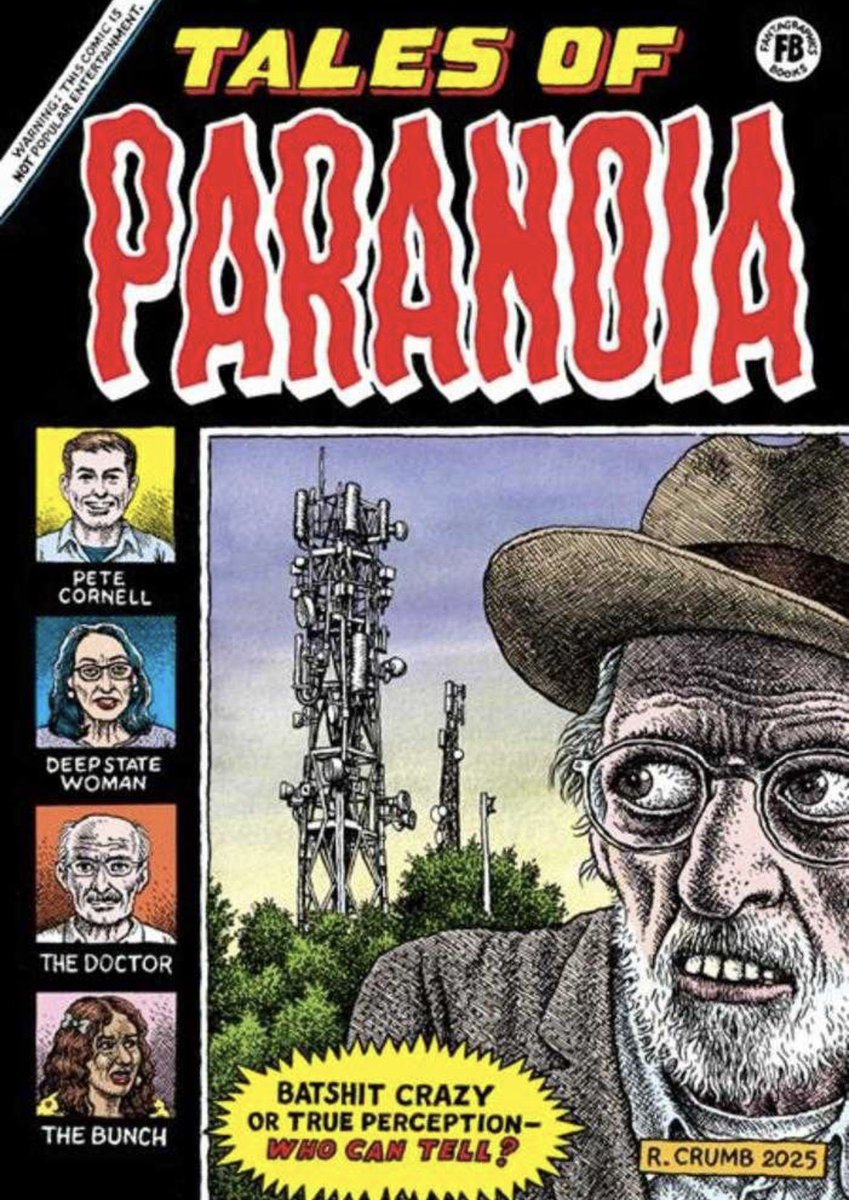 TMtalkscomics's tweet photo. Last year at the age of 81 years old genius cartoonist, Robert Crumb, released the single issue comic book TALES OF PARANOIA from @fantagraphics!
Here is my video review:
https://t.co/kEocXWN6yF
#RobertCrumb #UndergroundComix #alternativecomics #indiecomics #comicbook https://t.co/TAU9pmtGT6