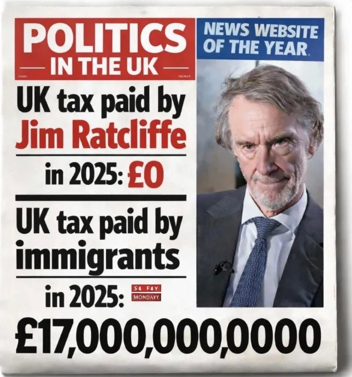 <a href="/CamillaTominey/">Camilla Tominey</a> Tell Ratcliffe to spend his own money on the new Man Utd stadium rather than asking taxpayers to foot the bill for the infrastructure around it. He doesn’t live here and pays no tax.