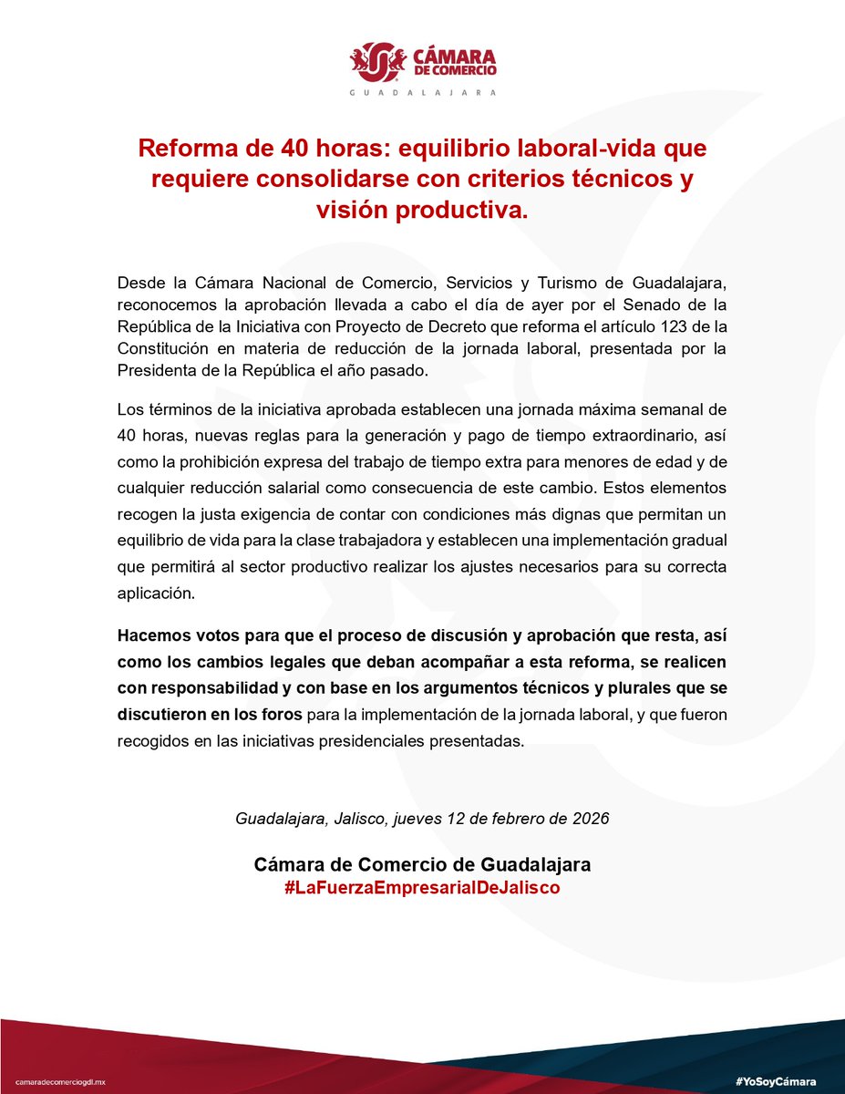 Cámara de Comercio de Guadalajara tweet media