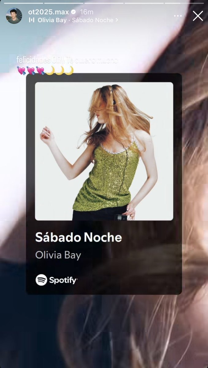 teamoliviabay's tweet photo. Apoyo por parte de Judit, Max, Iván y María Cruz a “SÁBADO NOCHE”!! 🌙🤍
#OT2025 #otdirecto13f #operaciontriunfo #olivia #OT https://t.co/ScXucml0EC