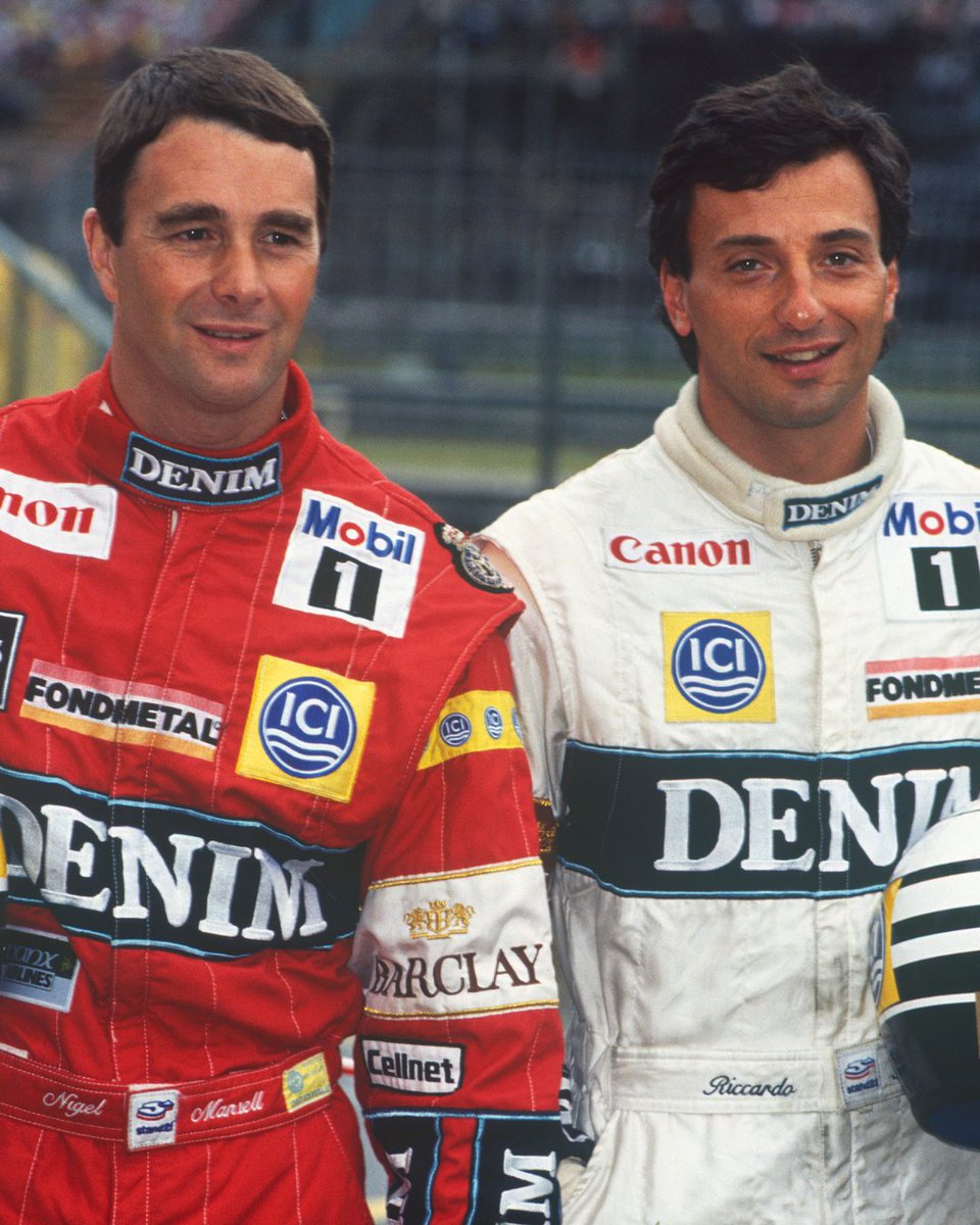 fosgoodwood's tweet image. At #FOS 2025, Riccardo Patrese and Nigel Mansell were reunited with both each other and their championship-winning #Williams FW14B. Between 1988 and 1992 the pair competed in 46 grands prix as team-mates at Williams and we were more than pleased to bring the dream duo back