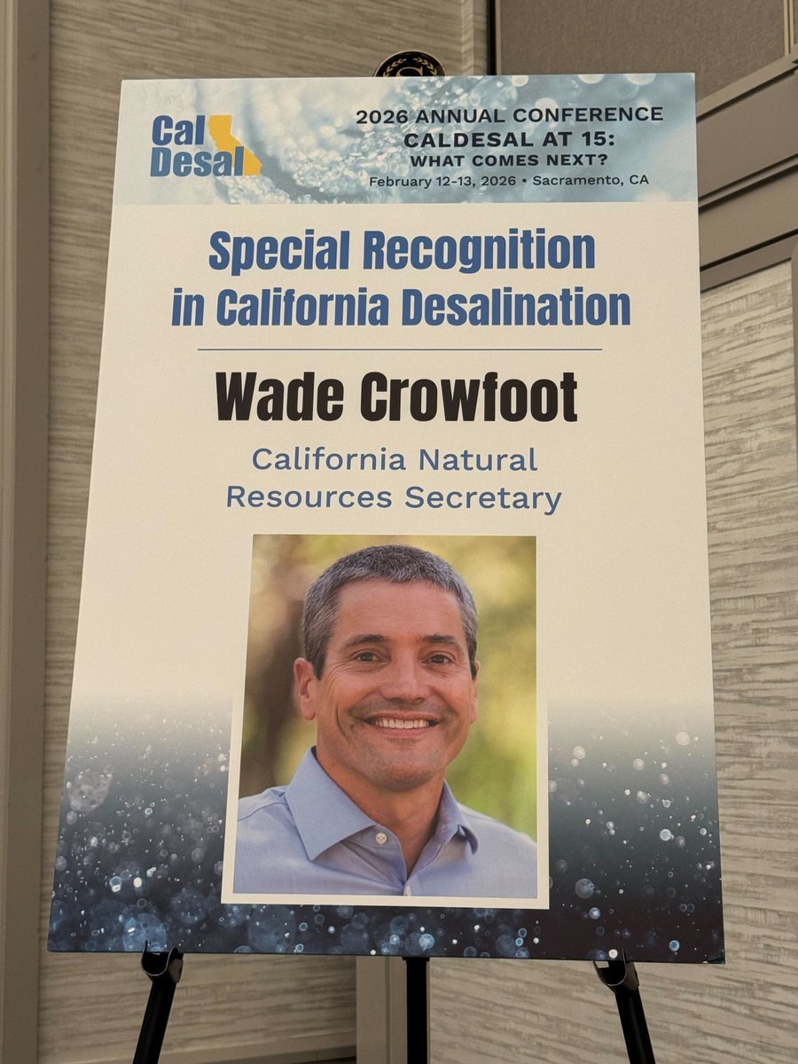 CalDesal_Org's tweet photo. The 2026 CalDesal Annual Conference is underway in Sacramento.

We thank our sponsors, speakers, and attendees for a strong first day. Congratulations to our award recipients!
#CalDesal #CaliforniaWater https://t.co/cRF0dr969W