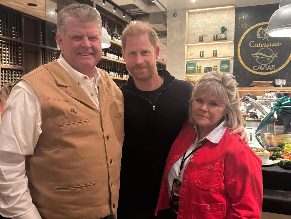 “At the Los Angeles restaurant, Schott hugged Prince Harry and praised the Sussexes’ charitable work. “They brought us together. They helped us heal,” Schott said.”

archive.ph/d1xUY