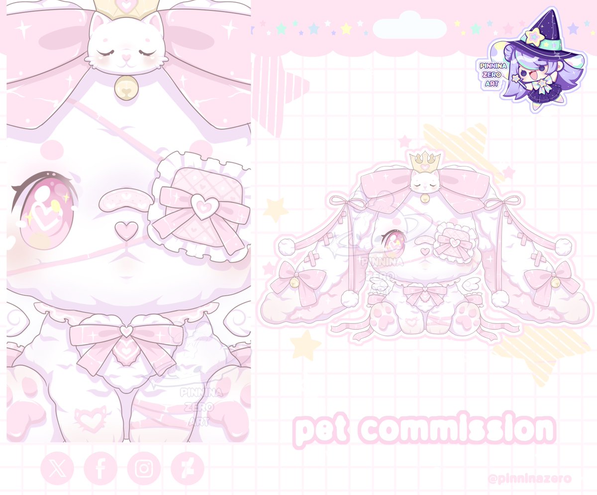 📢I design unique, adorable, and personality-filled pets to accompany your character on stream, social media, and in your content🐾🐼🐶🐰🐹
If you want a companion that stands out and connects with your community, contact me!🥰💜 
#VGen #commissionsopen 
 vgen.co/PinninaZero