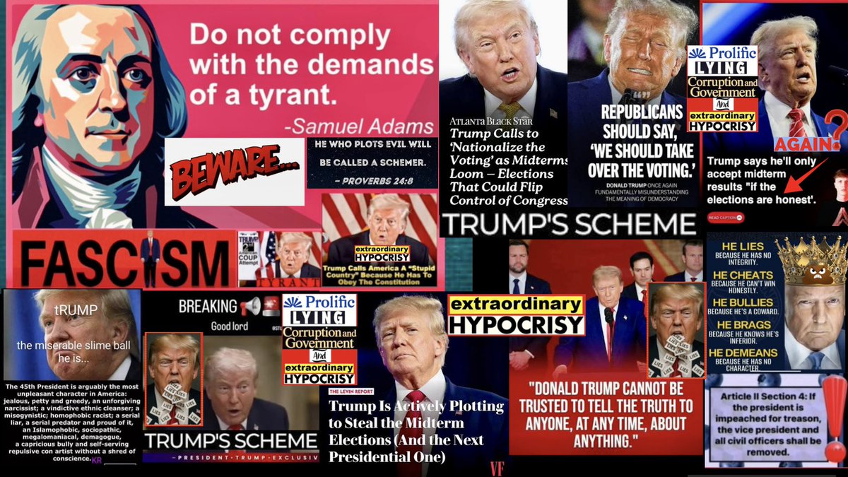 Clbgo49Carol's tweet photo. @MAGALieTracker @SenThomTillis @LeaderJohnThune @SenSchumer @SenAdamSchiff @SenWarren @lisamurkowski 
@SpeakerJohnson @RepJeffries @RepRaskin @RepThomasMassie @RepBeccaB 
MORE GOP/Trump must cut the LoyaltyPledge CHAINS to TrumpEVIL--get RIGHT w TRUTH(GOD Himself) &amp; RuleOfLaw!
#ReturnToTRUTH https://t.co/I9lDp74zxU