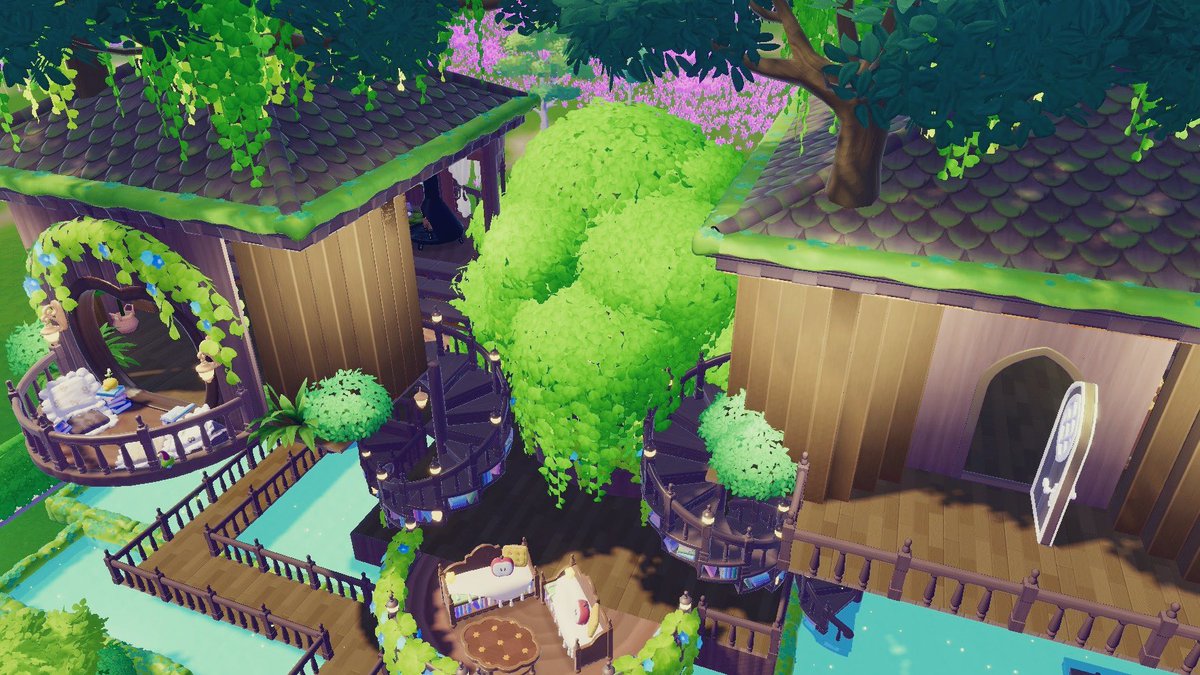 こえだちゃんみたいなかわいらしい木のお家作ろう🏠と思って作ったら
盛りすぎた😭意味わからん😭
異世界こえだちゃんじゃん😭

#ハートピア
#ハートピアスローライフ 
#こえだカムバック