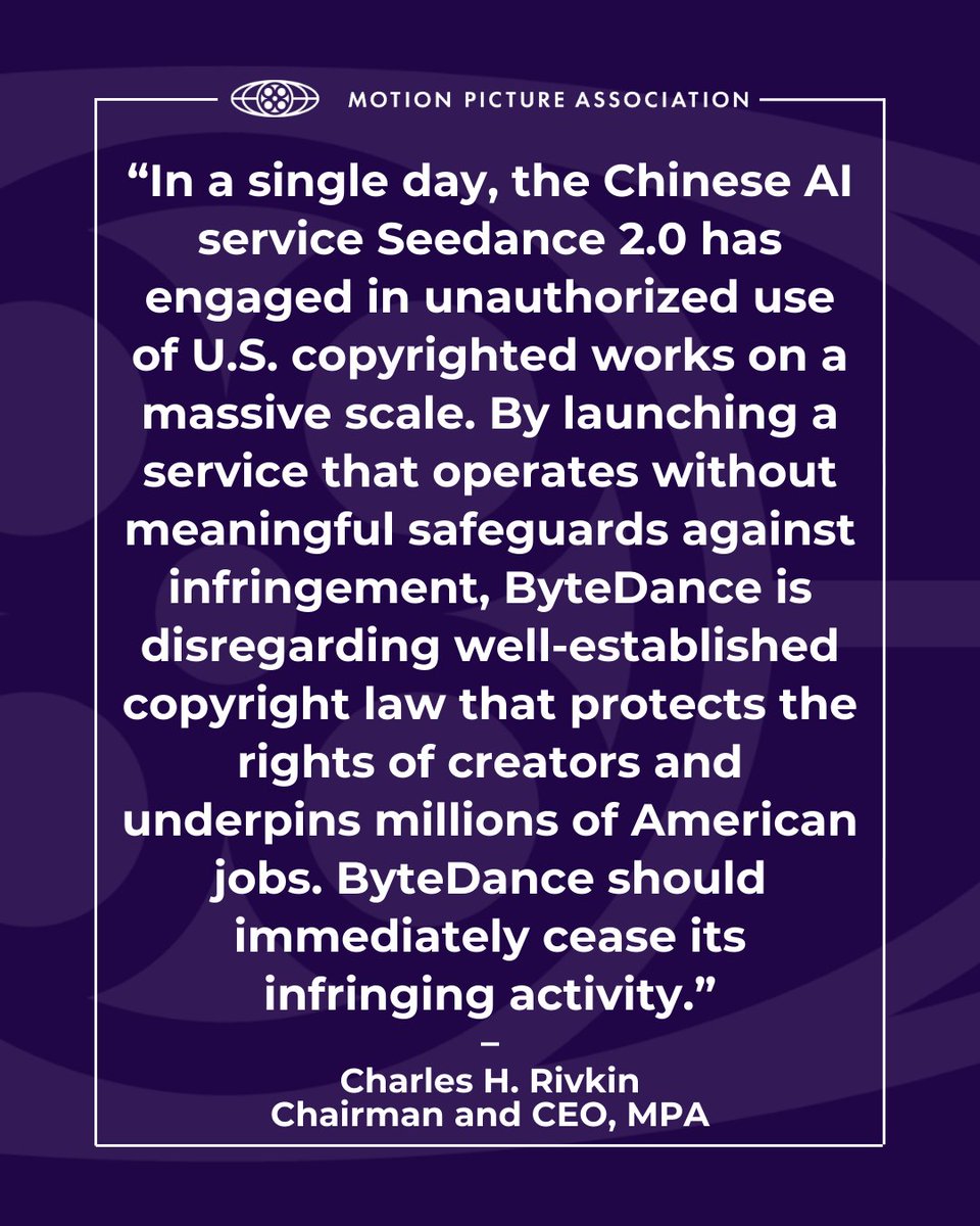 Motion Picture Association tweet media