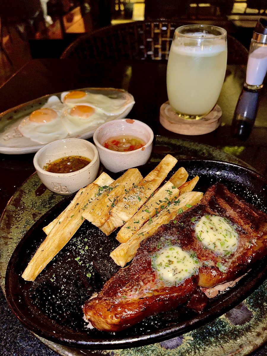 Dinner for champion’s. 🇵🇾🥩🍳 

There is nothing like ending the day with a delicious cut of steak, fried eggs &amp; mandioca.

The ultimate combo. Paraguay is truly a Carnivore’s Paradise. If you’re visiting Asunción, this is one true authentic taste you'll never forget.