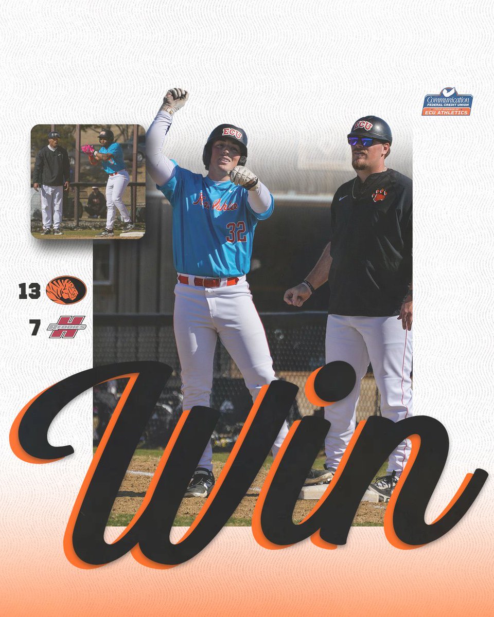 TIGERS WIN!🐅⚾️

Tigers open up conference play with a 13-7 win over Henderson State!

The Tigers will finish off the first GAC series of the season tomorrow with a doubleheader. First pitch of Game 1 at 11am!

#GoTigers #TigersBSB