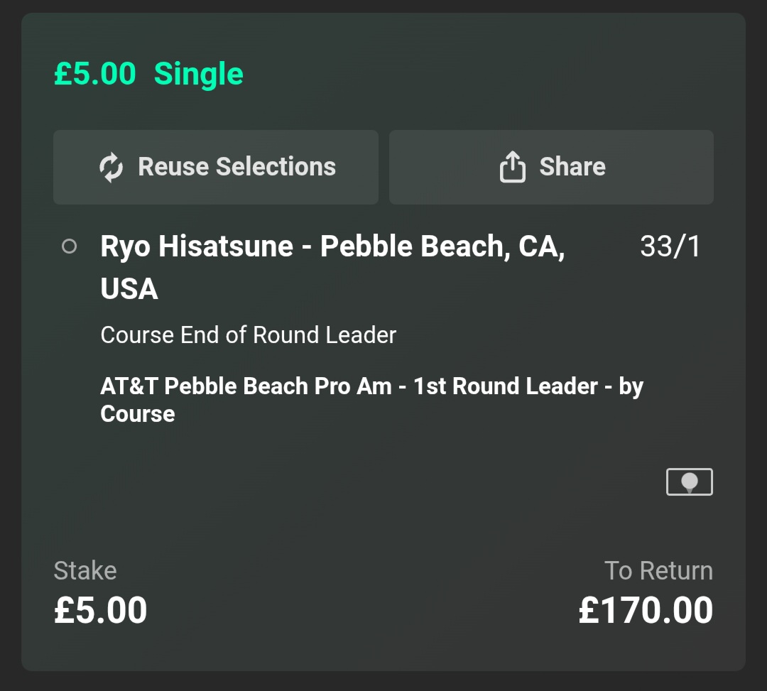 Ive had a nice 1st round hit <a href="/SiaNejad/">Sia Nejad</a> but I've gotta ask....

I've gotta re-invest some on Scottie at 30's after round 1 right?!