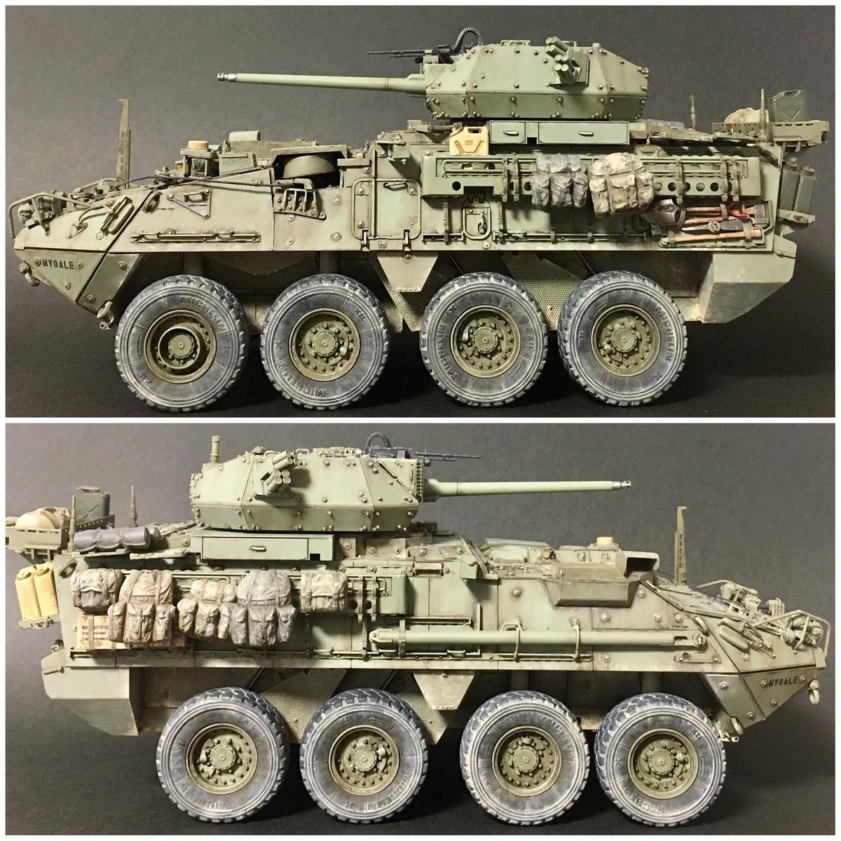 このストライカーを組んで、現用装輪戦闘車輌の魅力にはまりました👍

 #わたしはこういう模型を作っています