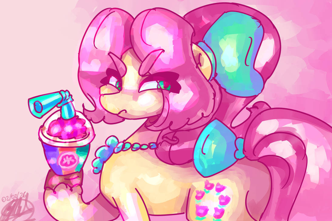 MannymalX13's tweet photo. Posey Smoothie~ π΄πΉ
#MLP #mlpg5 #poseybloom #pony #digitalart https://t.co/QzqvLUSTA1