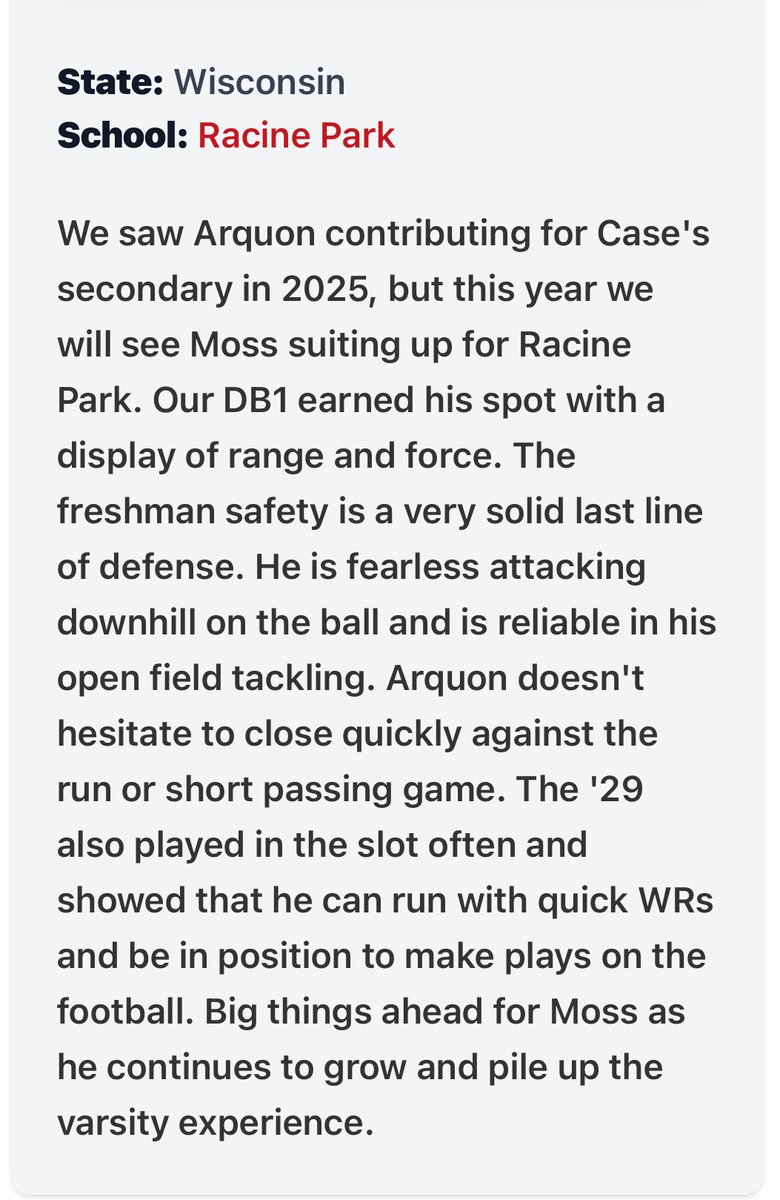 28sznmke's tweet photo. Thanks A lot For The Write Up @MJ_NFLDraft, I Appreciate It! Very Blessed To Be #1 DB/ATH &amp; #8 Overall Player In WISCONSIN 
@CoachQ_23 @SteepDiesel @CoachFick @CoachJCooper @CoachMikeTress @Haynes_Badgers @PatLambert13  @OrryHellenbrand @Rivals @LANCEOSRN @CoachReid_ @KramerCook https://t.co/W7DMC7btW6