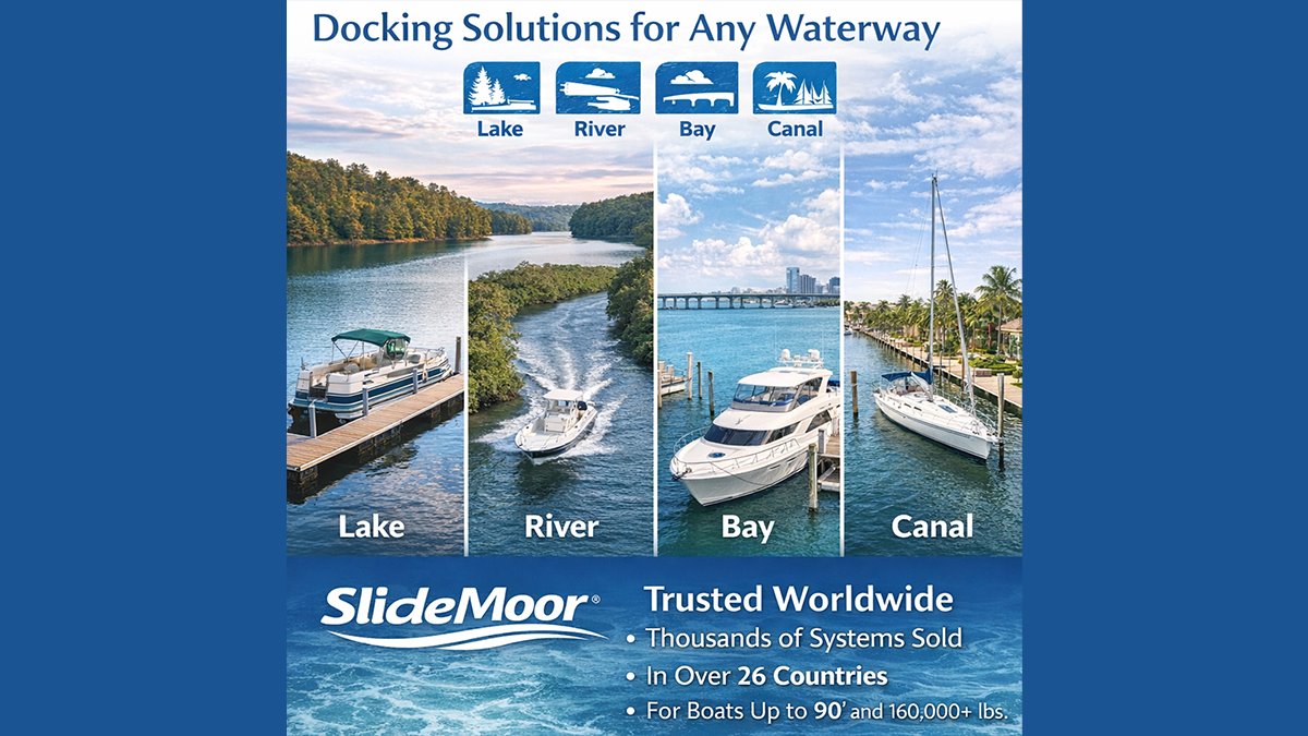 SlideMoor's tweet photo. Wherever you boat, SlideMoor is ready.
Designed for use on lakes, rivers, bays, and canals, SlideMoor systems provide reliable docking for boats of all sizes from smaller recreational vessels to yachts up to 120 feet in length.
Trusted by boater! https://t.co/KzCekdD1xT

#boat https://t.co/Bp0a5PnKe8