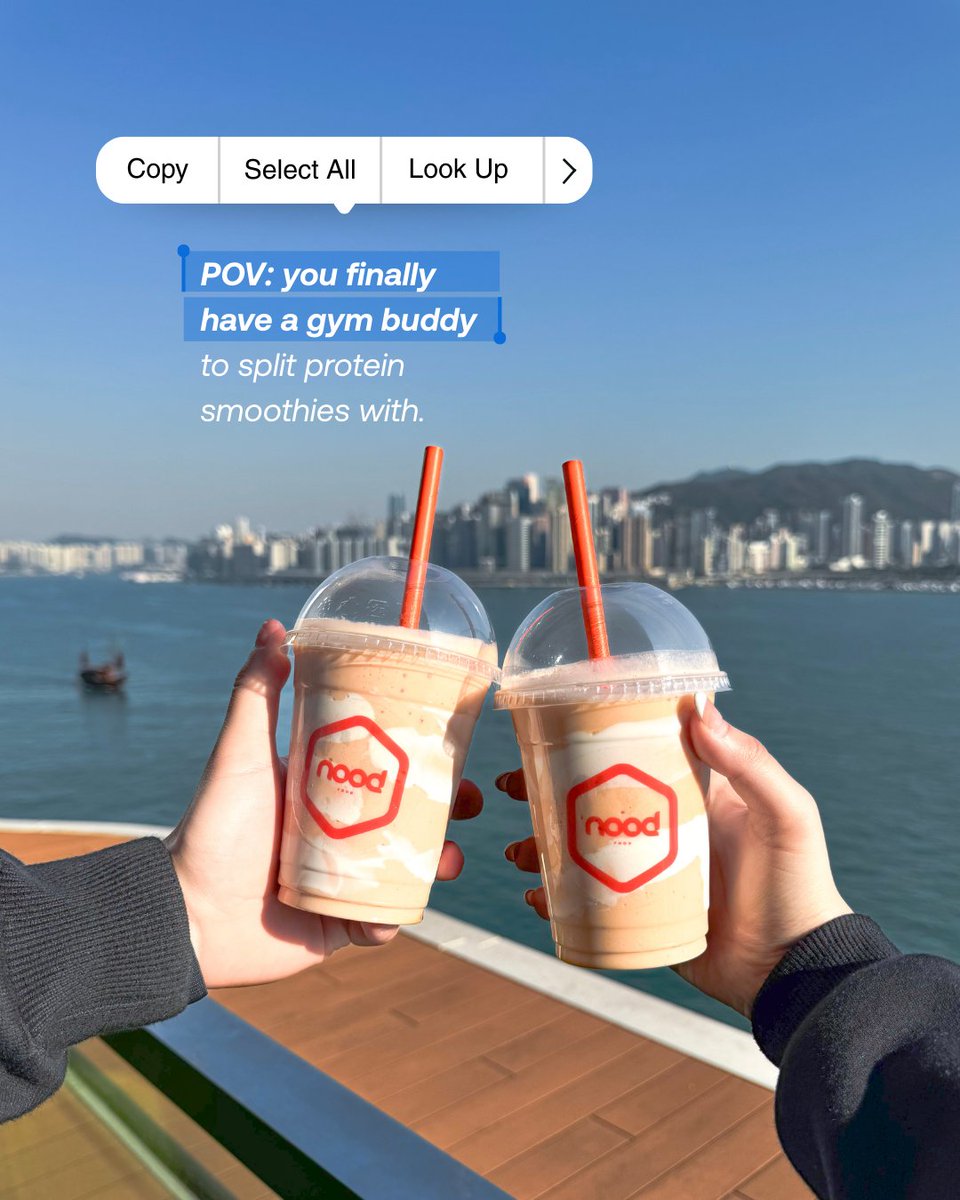 im8health's tweet photo. Nobody gets a drink alone.
That’s the rule. 🧡
Mornings just hit different when your daily essentials come in a cup 🥤✨

Our new ritual: @im8health x nood food Daily Essential Smoothie
Balanced. Nourishing. Actually delicious.
Make it your everyday thing - while it’s here.

Available at nood food (limited time only).
#MorningRoutine #WellnessEveryday #noodfoodxIM8 #proteinsmoothies
