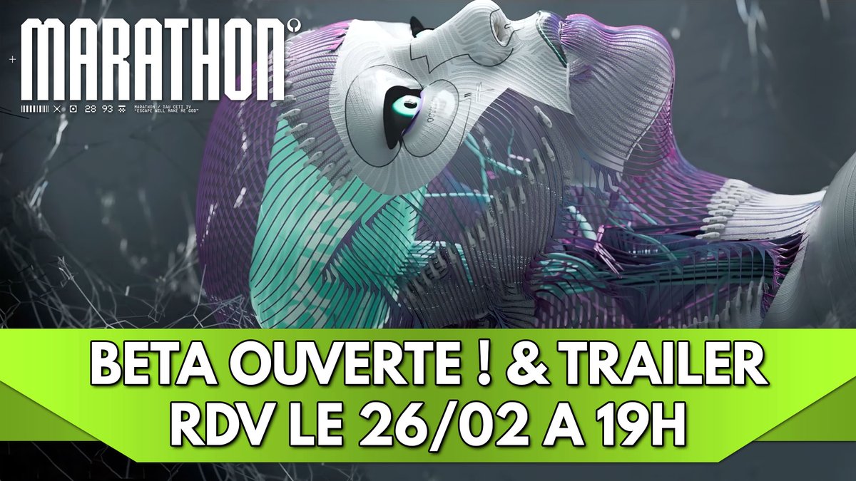 Marathon FR : RDV le 26 février à 19h 🔥🐛 | Beta Ouverte ! &amp; Nouveau Trailer
➡️ youtube.com/watch?v=0gVt9O…
#marathonthegame