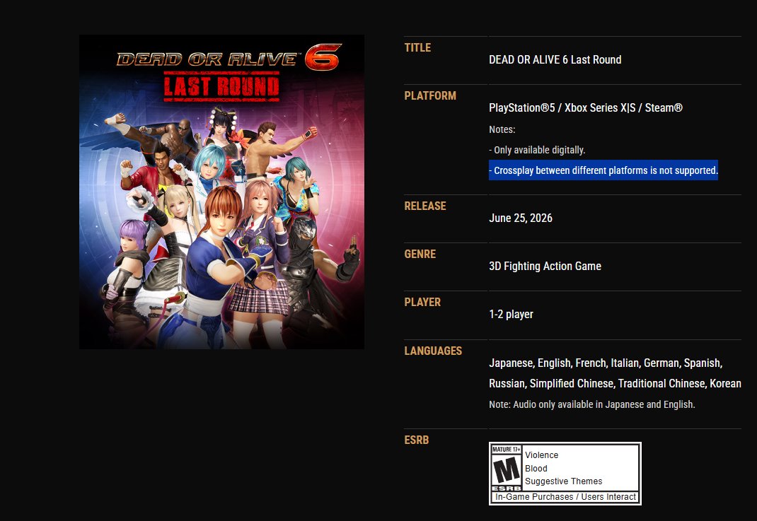 Strike 1. In 2026, you need crossplay and you need rollback. Otherwise its over before it begins.