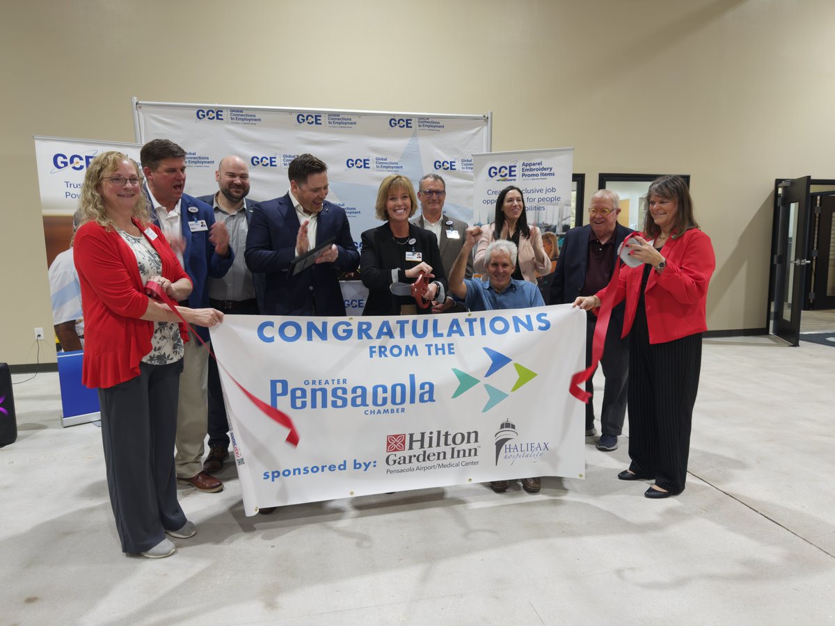 GCEdesigns's tweet photo. Thank you to @GreaterPensacolaChamber @GulfCoastMinorityChamber for our grand opening! We are grateful for the support of our community and partners  @SpectrumDesigns as we launch this new chapter—creating jobs and high-quality custom apparel right here in Pensacola. https://t.co/Rm3xyeGmnm