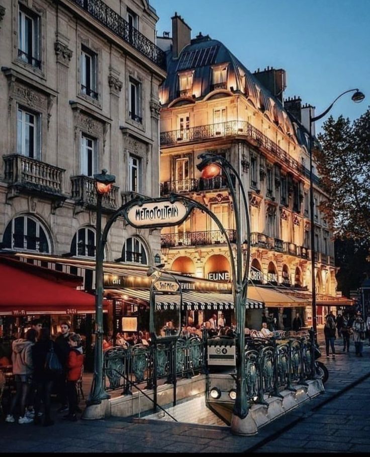 Saint-Michel metro entrance, a symbol of Parisian charm in the heart of the Latin Quarter.