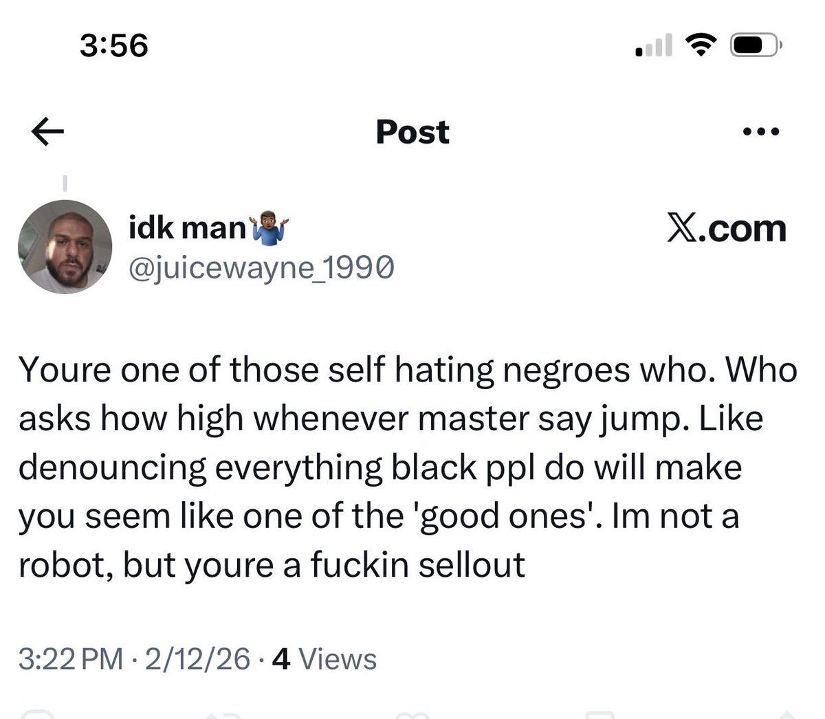 Hey ladies, here’s a real “alpha male” who immediately calls you a sellout and hits block once you use a big word like “hierarchy”. 😆

Real winner. Scoop him up asap!