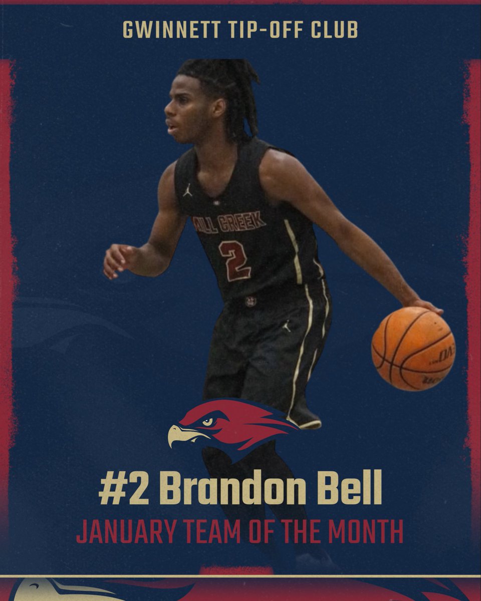 MillCreek_MBB's tweet photo. Congratulations to Brandon Bell for being named to the Gwinnett Tip-Off Club Team of the Month. https://t.co/aplFZokM63