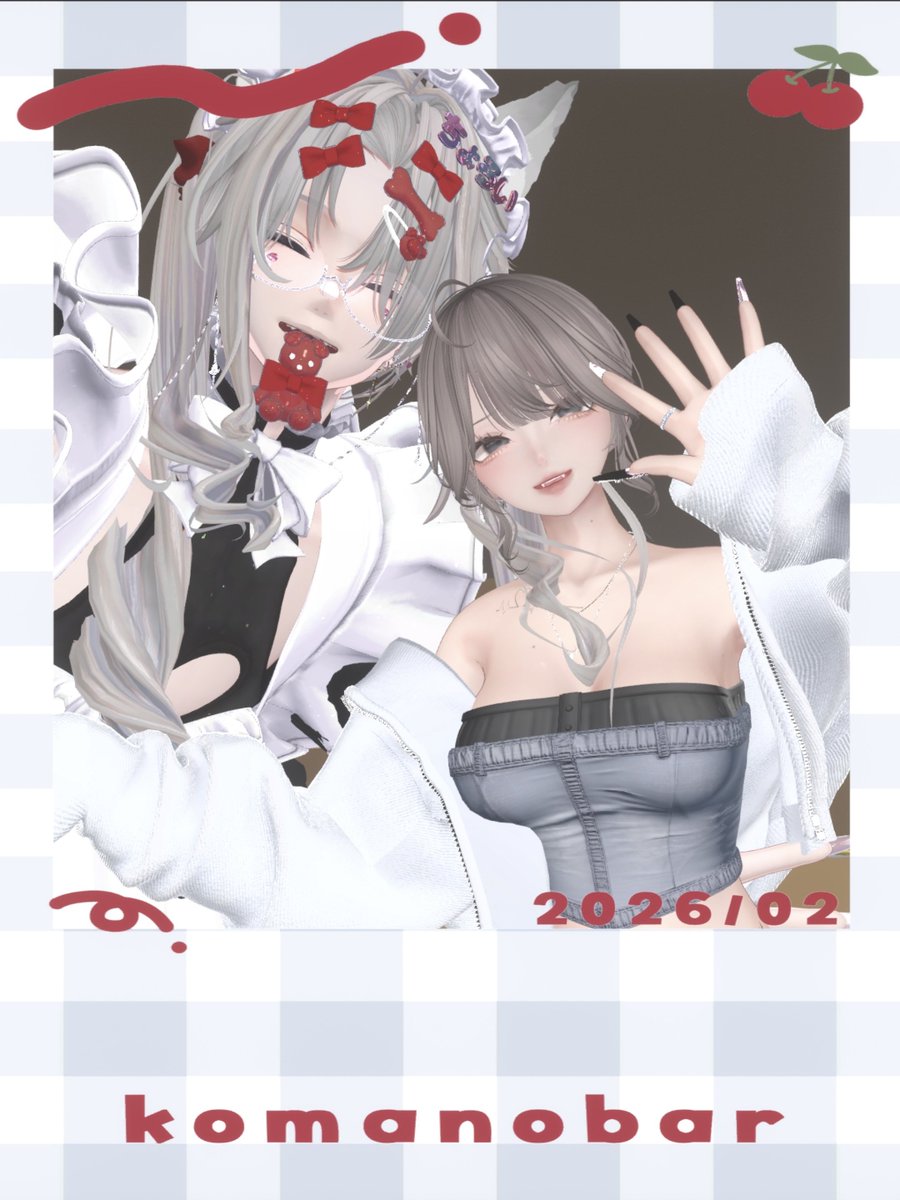 #KomanoBar の特別営業に行ってきた！
うおちゃんとオキシちゃんメイド鬼かわだった💕
チェキ一枚だけなのかなしいいい