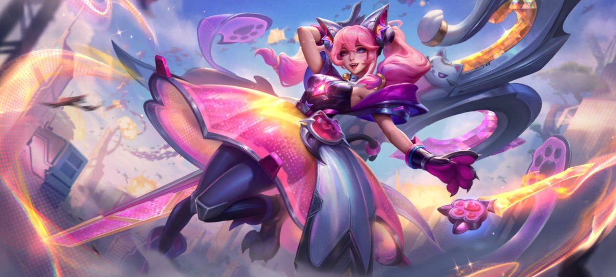 ArenaXWiccano's tweet photo. 🚨GWEN FELINA DE BATALHA PRIMOROSA ESTÁ DISPONÍVEL NO HEXTEC!!!

A skin chegou de surpresa com 20% de Desconto! https://t.co/5MP3jpQxqL