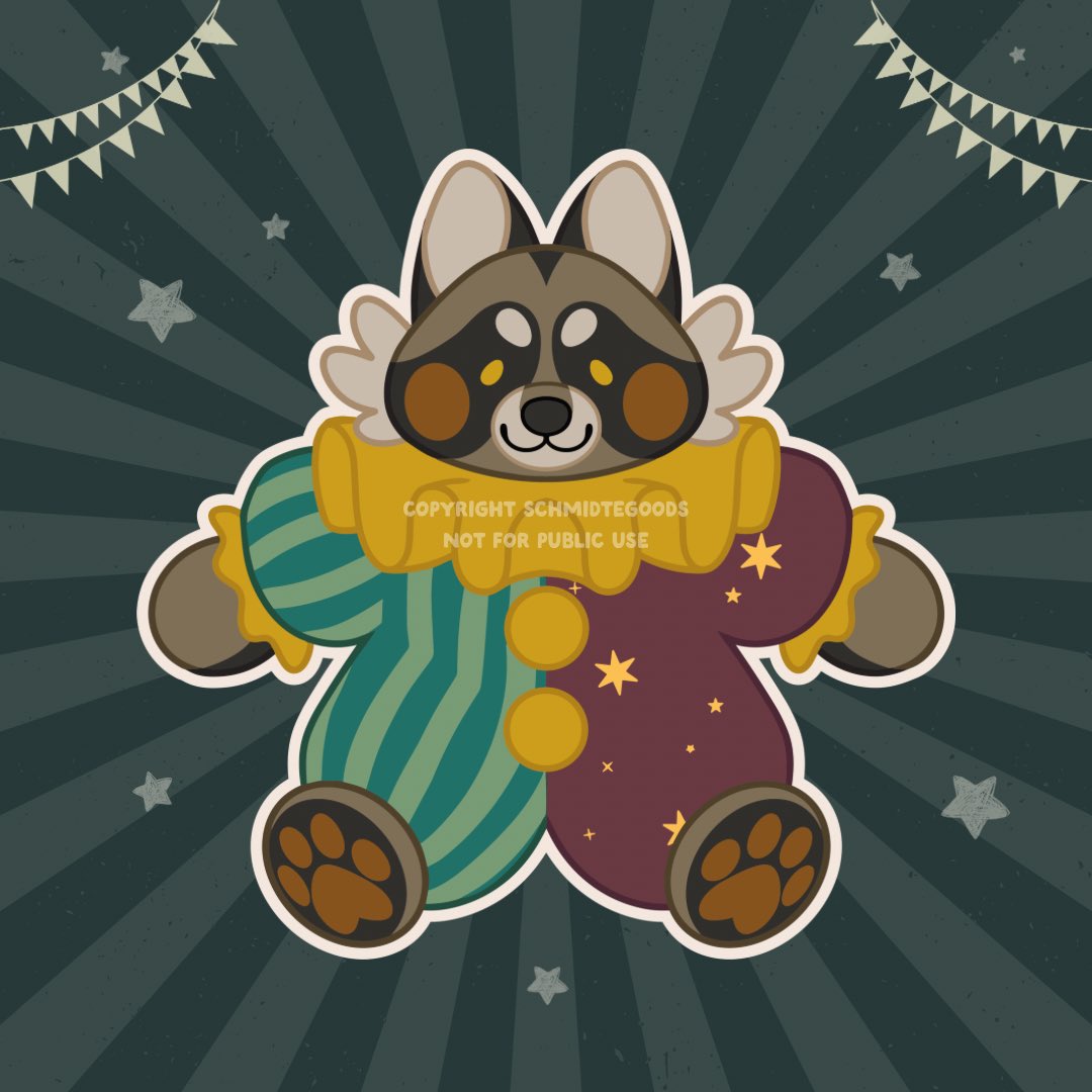 Lizard_Bitt's tweet image. 🦝 MEET FIDGET ⚙️ 

Meet the next clown from Whimsical Woodland, Fidget! Fidget is an inventive little raccoon. They love to scavenge and create new gadgets! Fidget will be available to unlock during our BackerKit campaign next month! 💎

#raccoon #plush #circus #forest #cute