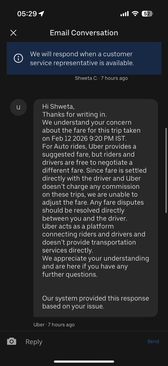 NISHANT0612's tweet photo. @Uber @UberIN_Support @Uber_Support @Uber_India @nitin_gadkari @OfficeOfNG scam and fraud alert. Booking amount showed 55 rs for 3.5 km rode with Uber Auto. Drop off it showed 234 Rs. Who is spamming? Accountability and responsability is on Customer or Uber? Look at Uber response https://t.co/jRGBAjrqfC