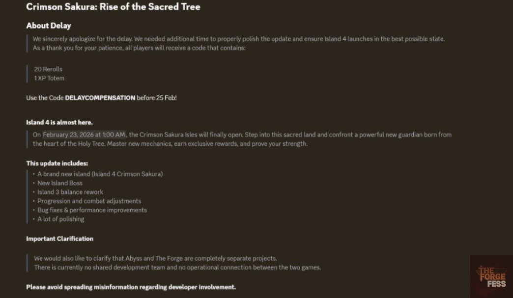 diundur gess jadi tanggal 23 :)) !forge btw code baru DELAYCOMPENSATION pake nya sebelum tanggal 25 ya!