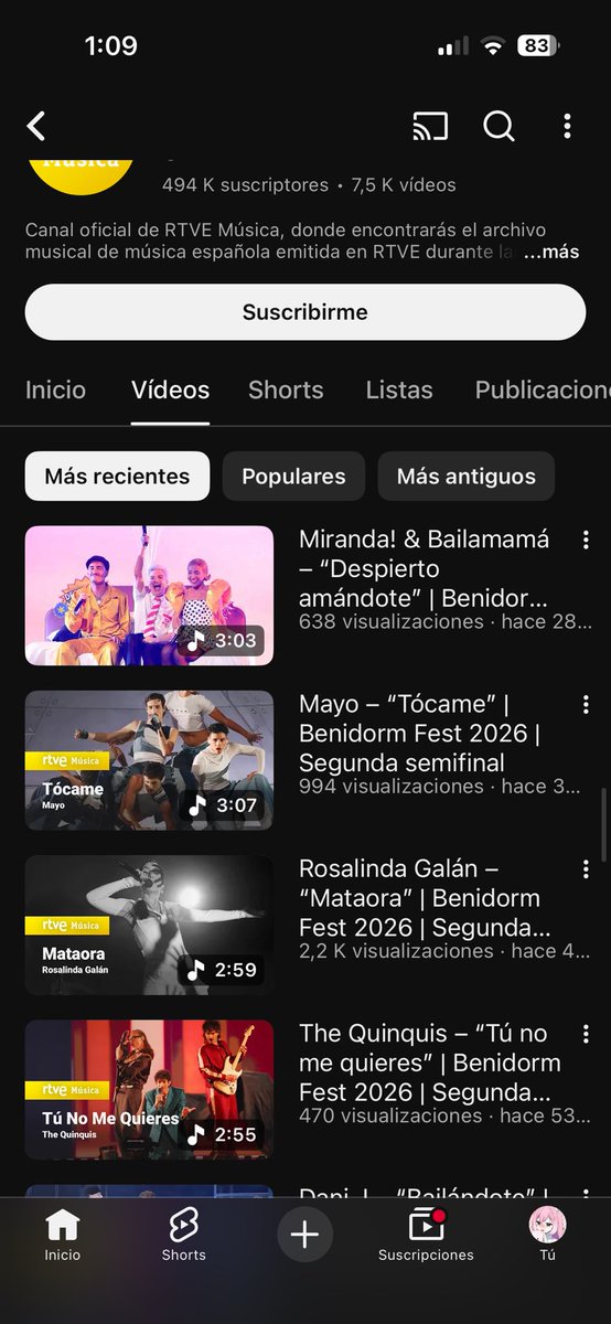 Y todavía no le ha subido ni la actuación 
RACISTAS
#BenidormFestSemi2