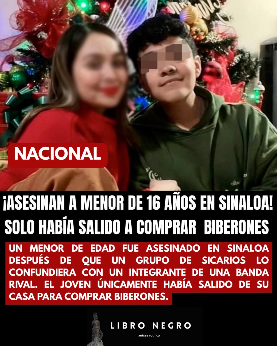 Libro_negro_'s tweet image. #INDIGNANTE 🔴| ¡Asesinan a un menor de 16 años en Sinaloa! 

¿Y Rocha Moya? Ni sus luces 🙄

Ricardo Mizael, un joven de 15 años, salió la mañana del 11 de febrero de su casa en el sector Los Ángeles, Culiacán, para comprar un biberón con el que alimentar a un gatito que había