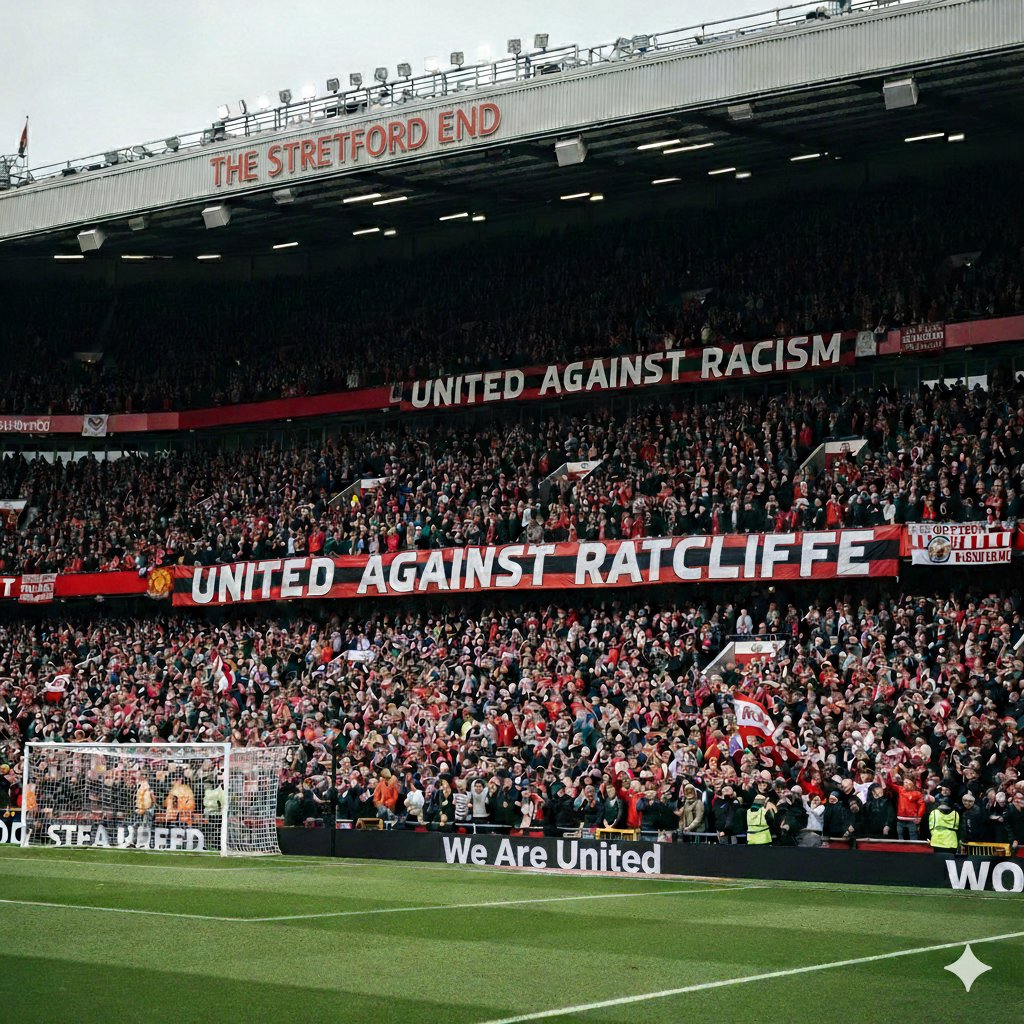 conisme's tweet photo. Sir Jim won't divide us 
#united #MUFC #ManchesterUnited https://t.co/C99wgfZd8v
