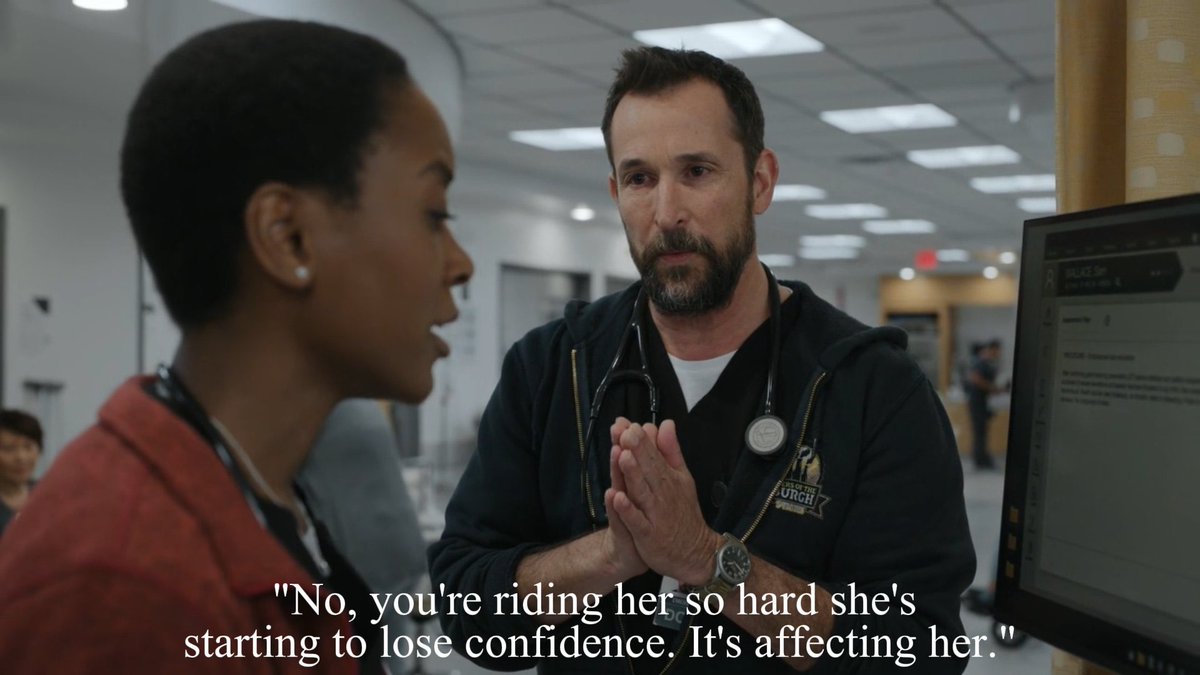 you must be watching the show with your eyes closed because did we not all see robby chastising langdon for treating santos the same way he’d been treating samira. like not only is he a bad boss (by his own standards) he’s also a hypocrite and an enabler
