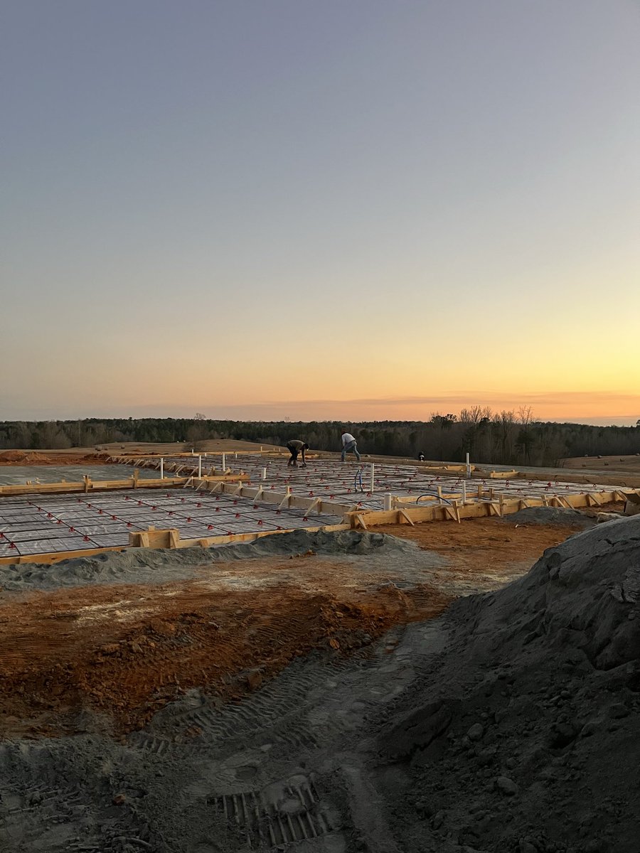 Tying up rebar